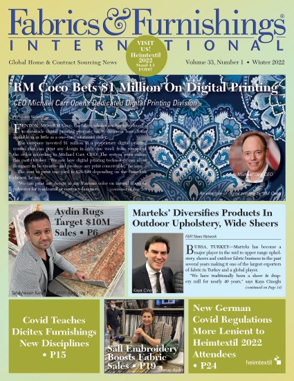 Fabrics & Furnishings International, Winter 2021-22 Issue Cover