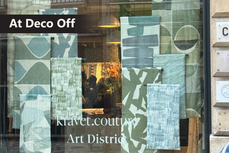 Kravet showroom window on Rue du Mail
