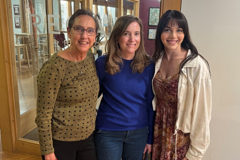 Sue Patrolia, Regal's Creative Dir; Pindler Corp's Sarah Williamson, Design Director and Meghan Duis, Asst Designer (MoorparkCA)