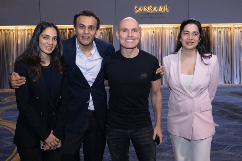 (L-R) Sarah Arora, Sanjay Arora, Gary Neiman, and Sanjana Arora