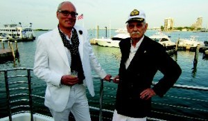 Jones, Pascolini Celebrate Cruise Business, Cruising Along Biscayne Bay, Miami, During Seatrade Show in Ft. Lauderdale