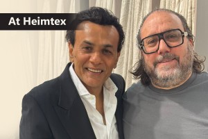 At Heimtex: Sanjay Arora with Jason Neiman