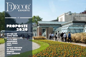 D'Decor Exports and D'Decor Home Fabrics Show for First Time Inside Villa Erba at Proposte 2020