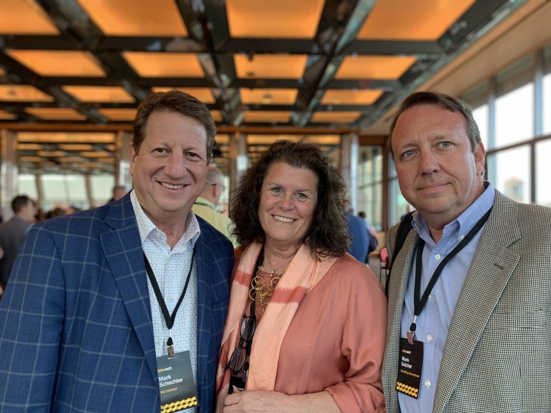 Mark Schechter (Left), senior vice president sales at KB Contract in Denver, Colorado, Elaine Schroder, senior sales manager at KB Contract, and Mark Satcher, national sales manager at Spradling International in Pelham, Alabama.