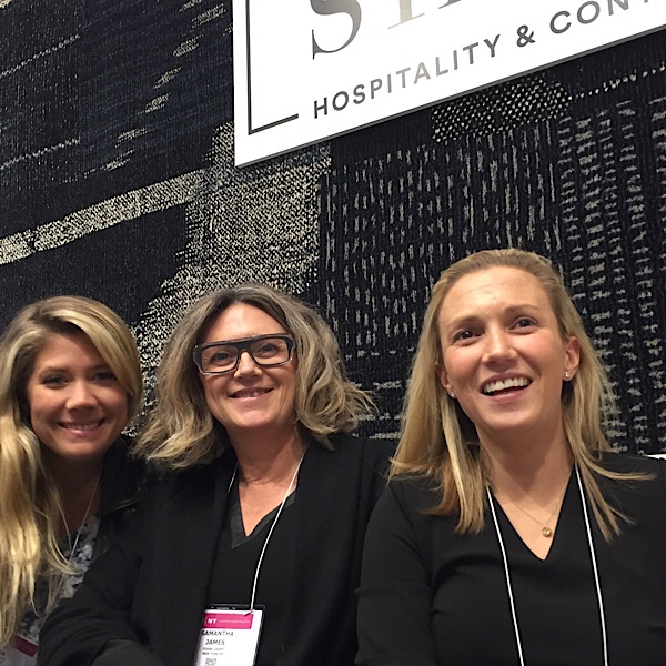 Kelsi Coia, l to r, manager, Sam James, vice president, Sarah Ivosevich, manager, Stark Hospitality and Contract in New York City
