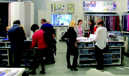 Designers Guild was heavily trafficked with people taking in the new collections.