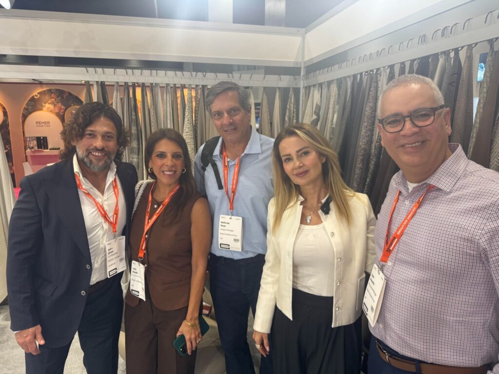 Seen (right to left) at Andriali: Royal Caribbean Group’s Cesar Granados, Newbuild Procurement Strategy Manager, Supply Chain Management; Esra Iglesias, President, Andriali. Guillermo Marin, Newbuild Procurement Strategy, Category Manager; Carla Douaihi, Newbuild Procurement Strategy, Director; Andrie Iglesias, Vice President, Andriali.